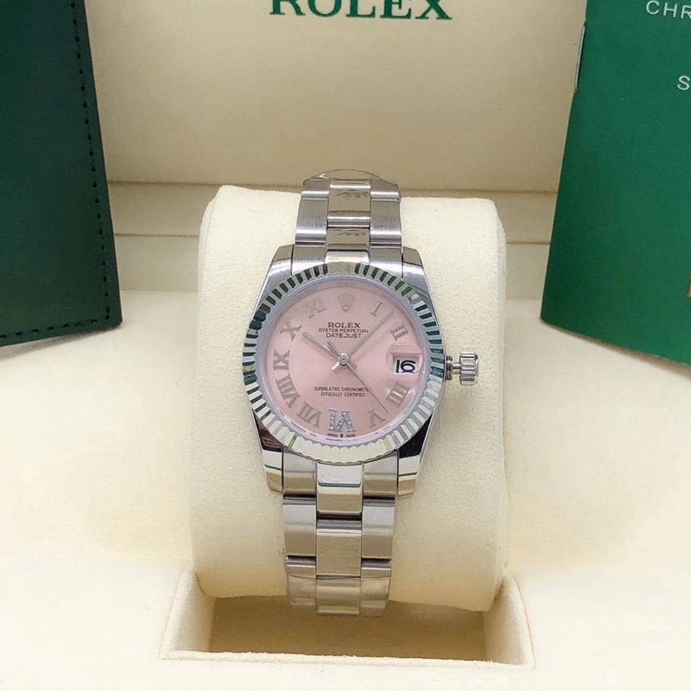 Datejust women size 31mm pink dial fluted bezel automatic lady watch Sxxx