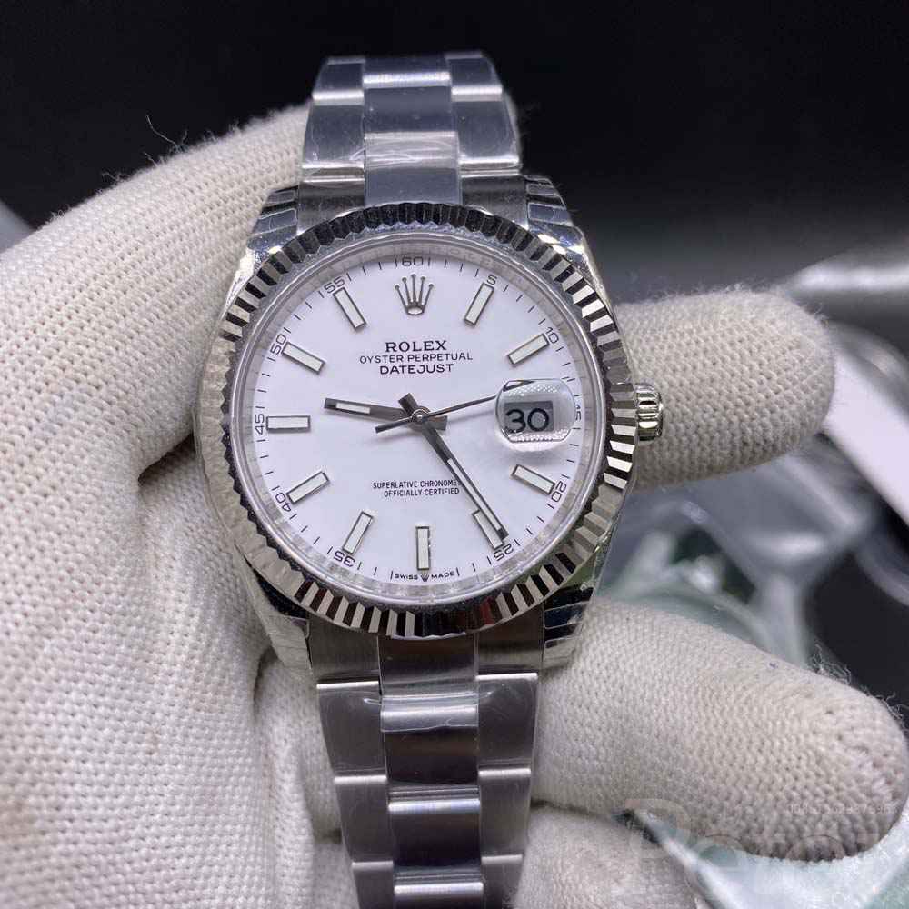 Datejust white dial EW factory 39mm oyster band Swiss 1:1 3235 movement NFC card WT110
