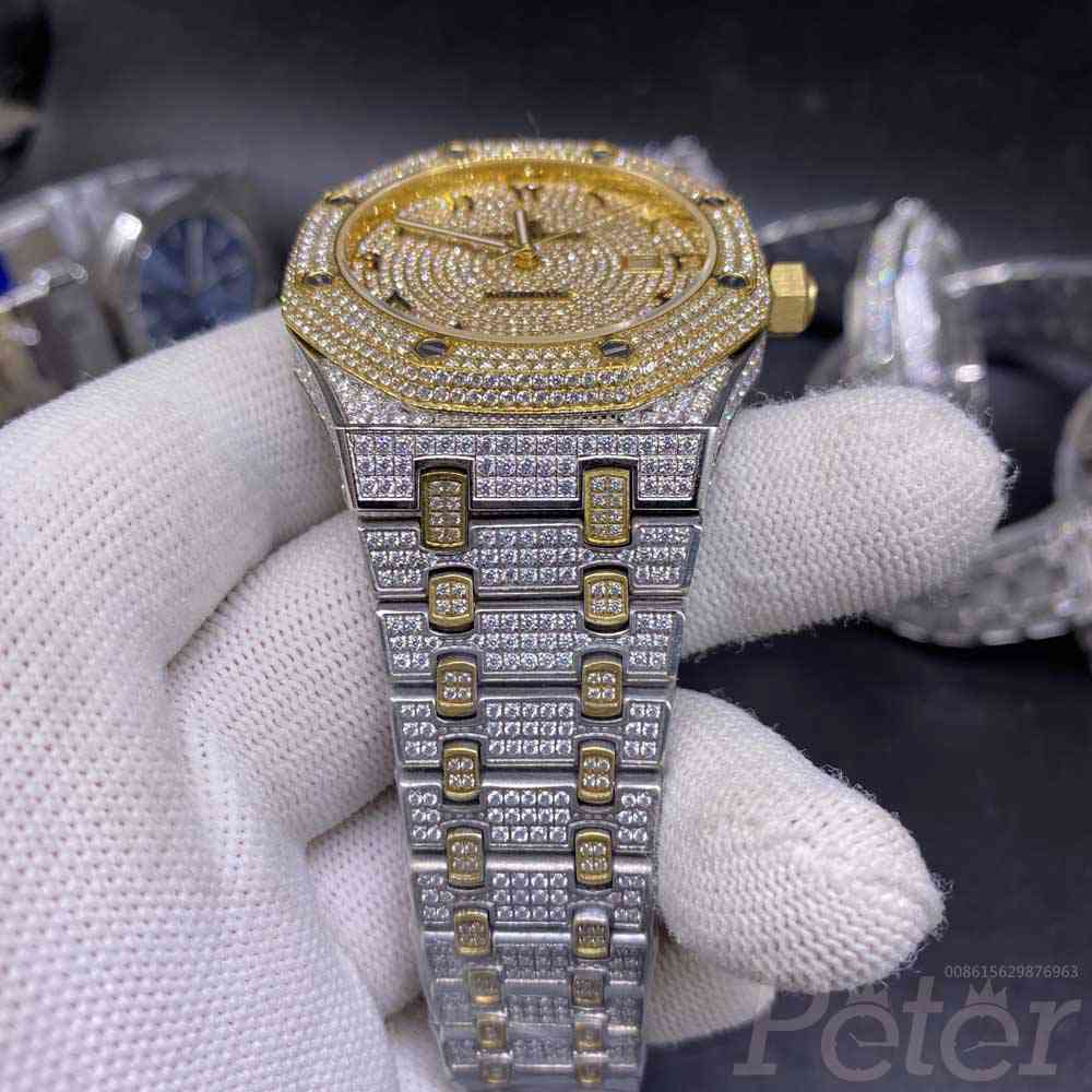 AP 2tone yellow gold case 42mm arabic numbers AAA men automatic shiny watch M140