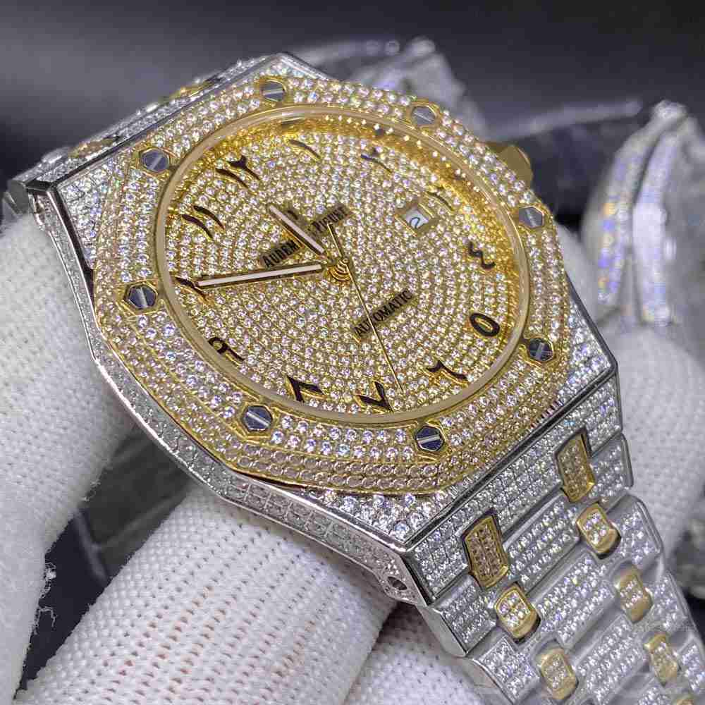 AP 2tone yellow gold case 42mm arabic numbers AAA men automatic shiny watch M140