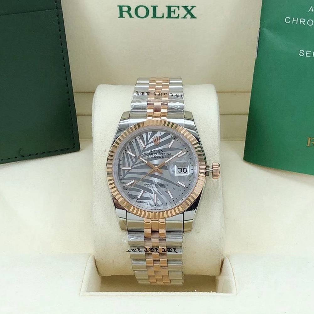 Datejust Palm leaf dial new model 36mm 2tone rose gold case jubilee band S