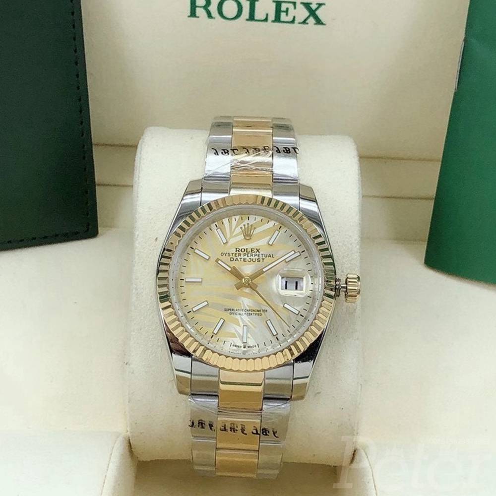 Datejust 2021 palm leaf dial 2tone gold case 36mm AAA automatic S