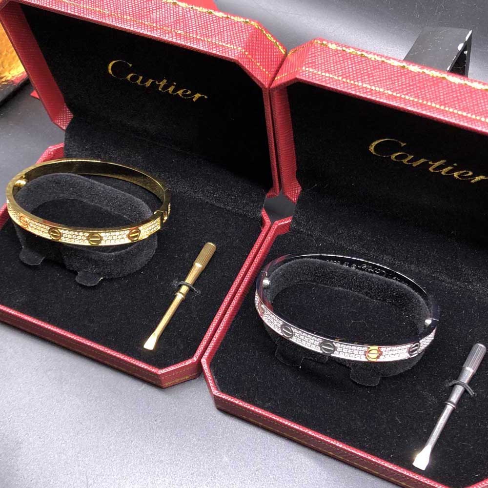 Cartier bracelets gold/rose gold/silver diamonds bangles 16-17-18-19cm X022