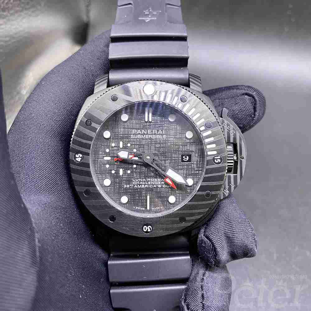 Panerai Submersible black case 47mm black rubber strap AAA automatic HZ050