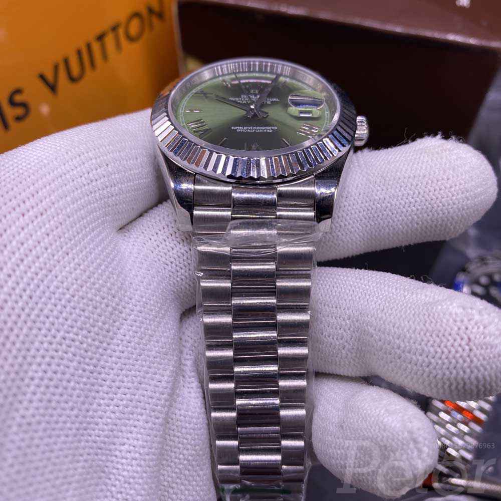 DayDate 40mm AAA+ automatic 2813 movement green dial roman numbers men watch YT033