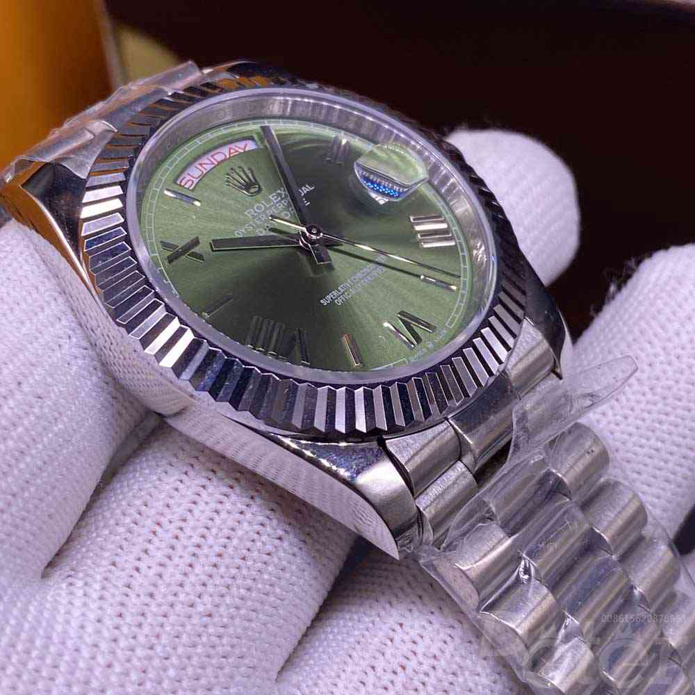 DayDate 40mm AAA+ automatic 2813 movement green dial roman numbers men watch YT033