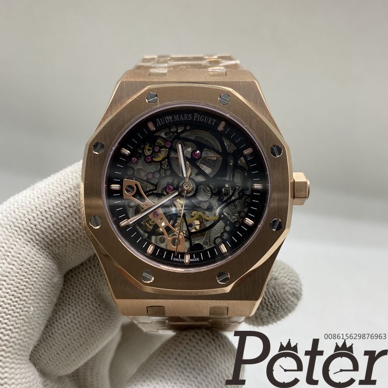 AP skeleton rose gold case 42mm AAA automatic men watch YC041