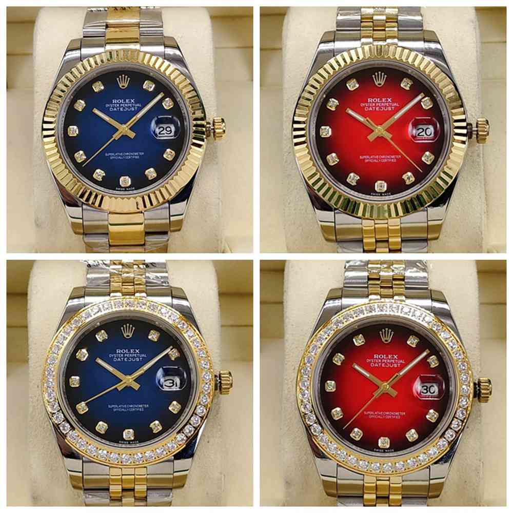 Datejust 41mm two tone gold blue/red dials AAA automatic 4 different models S025