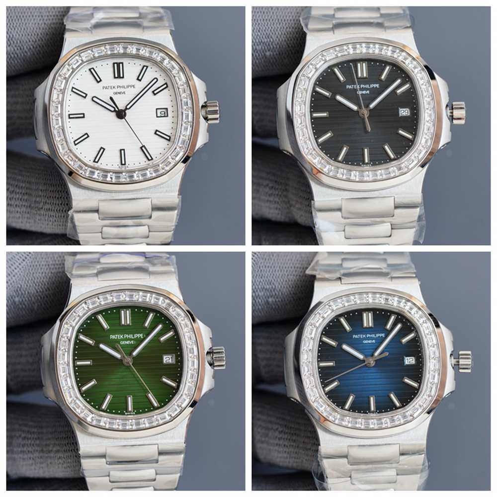 Patek Nautilus 5711/1A 40mm white/black/green/blue dials silver case Cal.324 automatic WS080