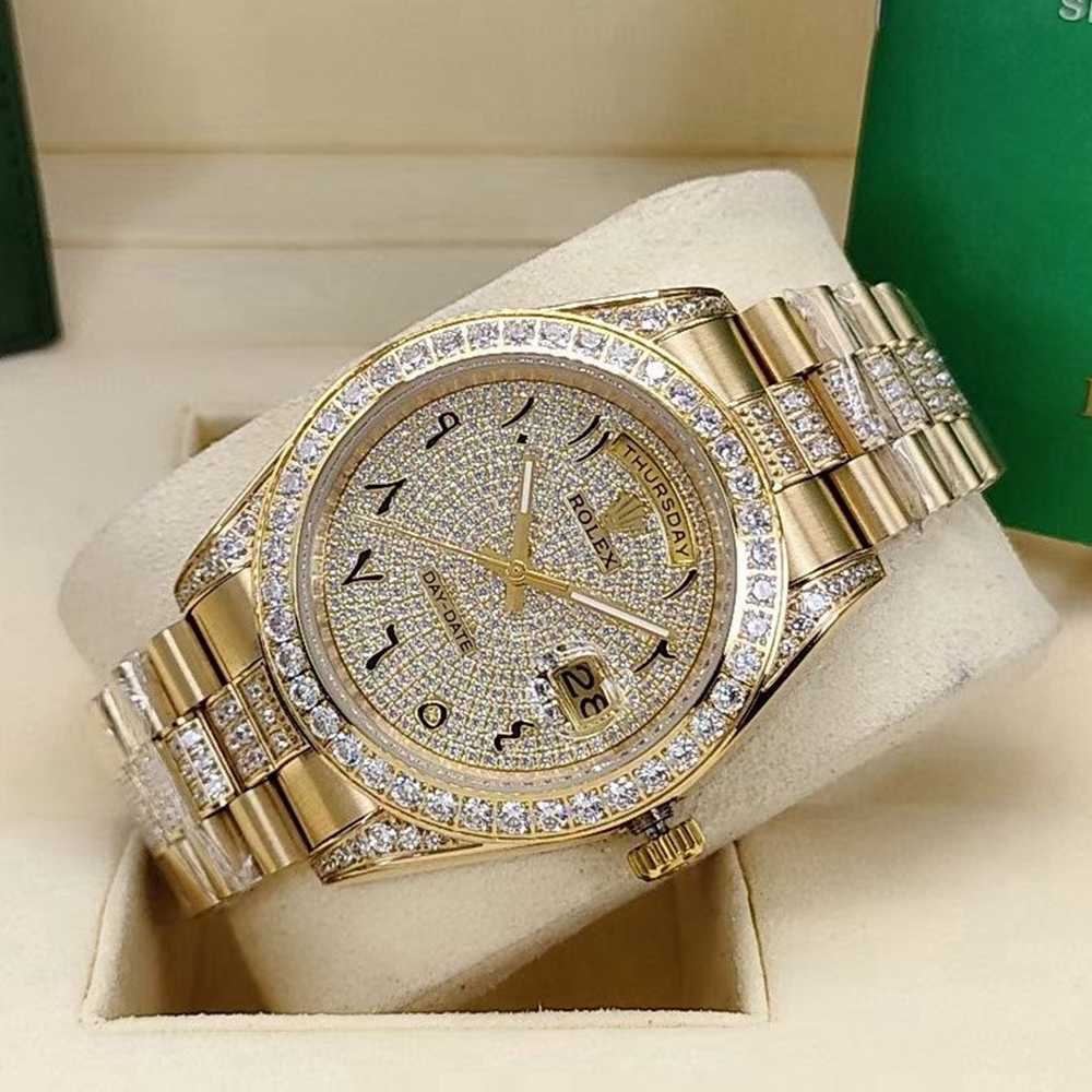 DayDate gold case 41mm Arabic numbers diamonds face AAA automatic Men watch S045