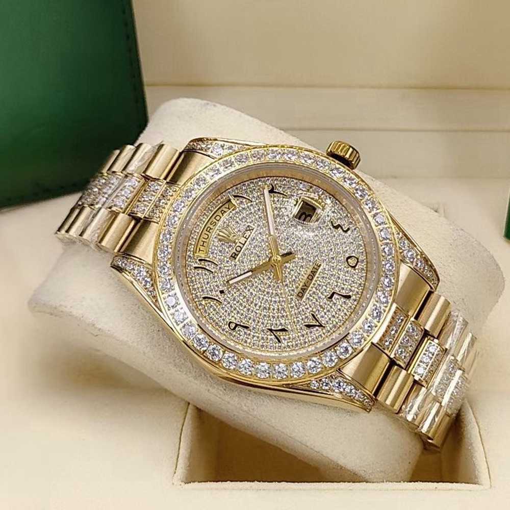 DayDate gold case 41mm Arabic numbers diamonds face AAA automatic Men watch S045