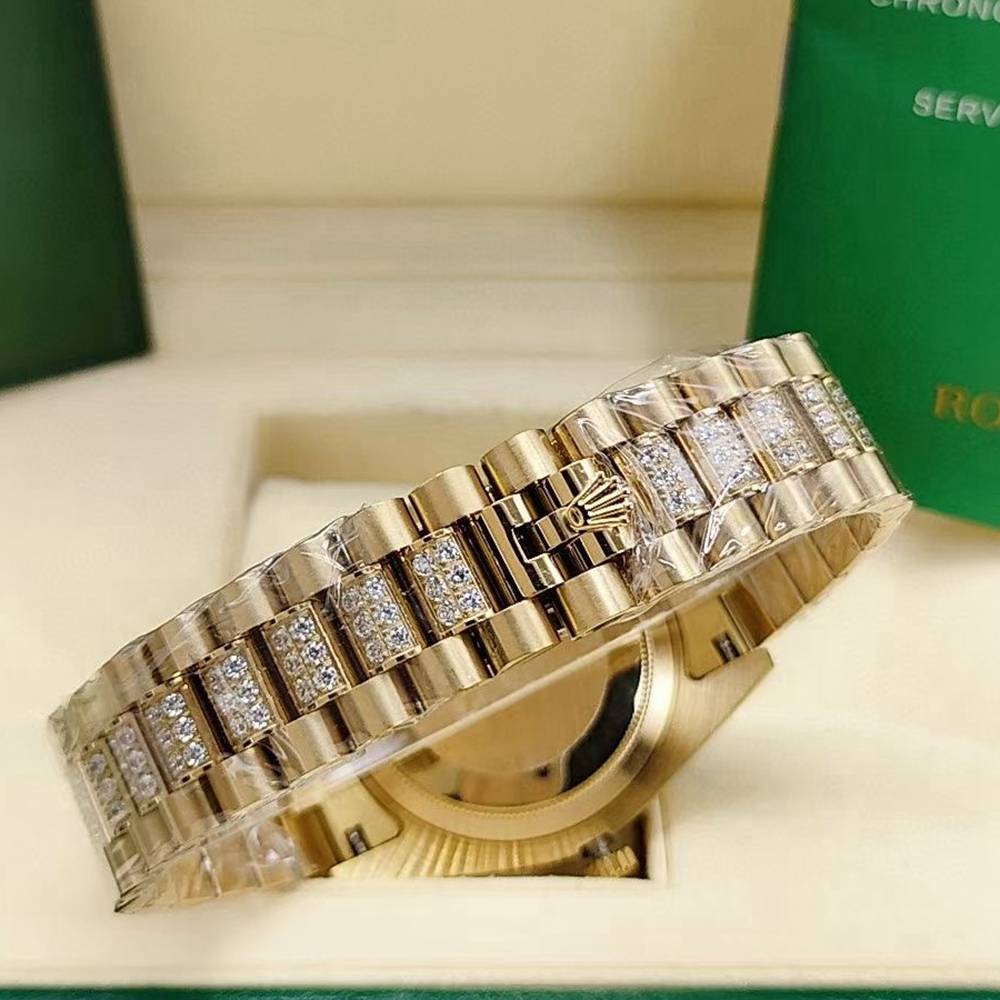 DayDate gold case 41mm Arabic numbers diamonds face AAA automatic Men watch S045