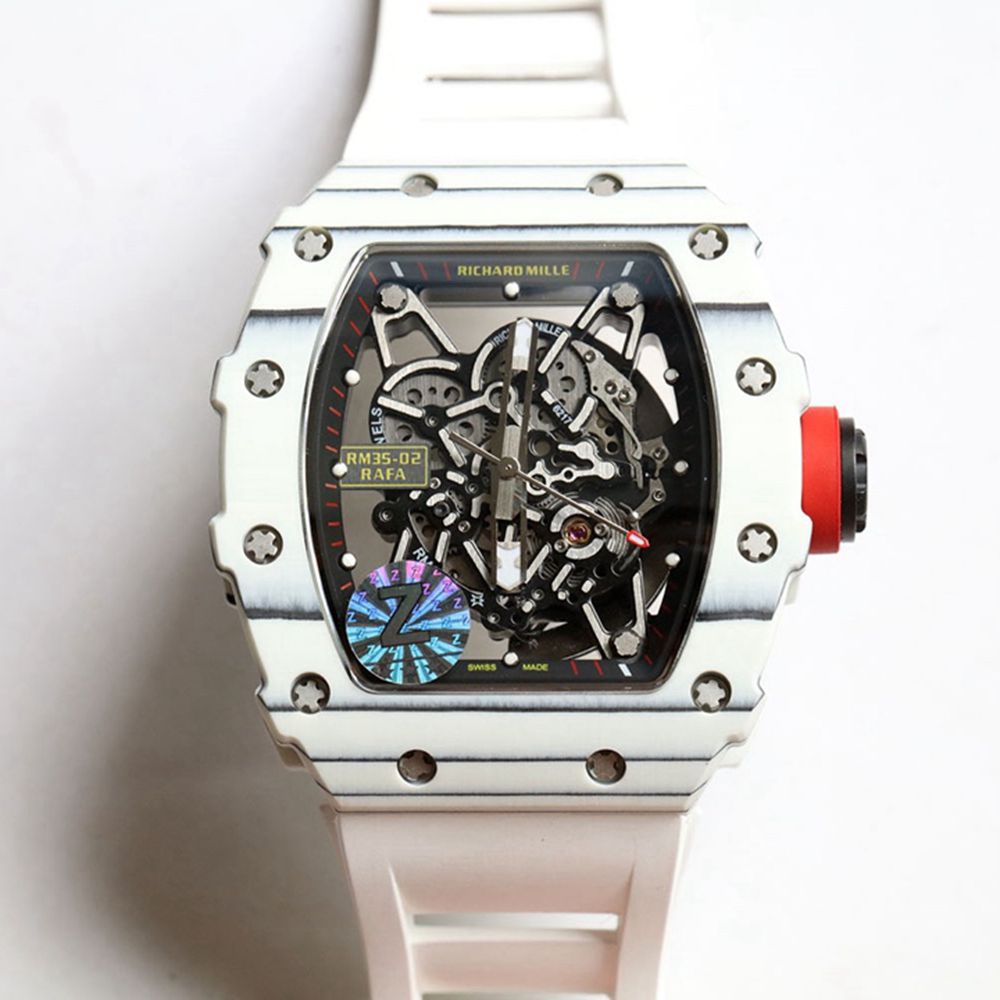 RM35-02 RAFA Z factory Carbon white case white rubber strap Seiko automatic men watch XD15