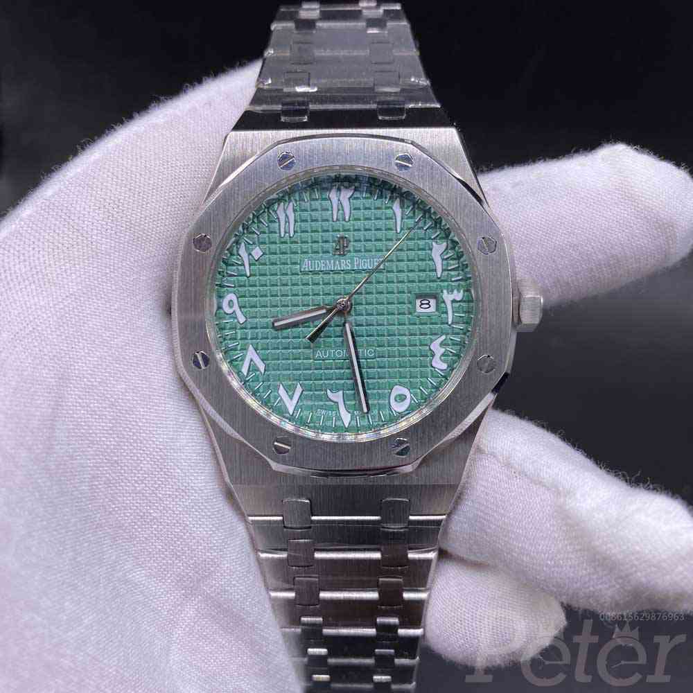 AP stainless steel case 42mm AAA automatic 2813 movement green face Arabic numbers YC028