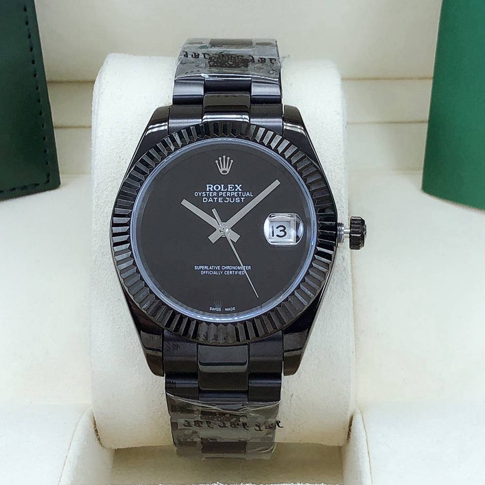 Datejust 41mm all black case black dial oyster band AAA automatic 2813 movement men's watch