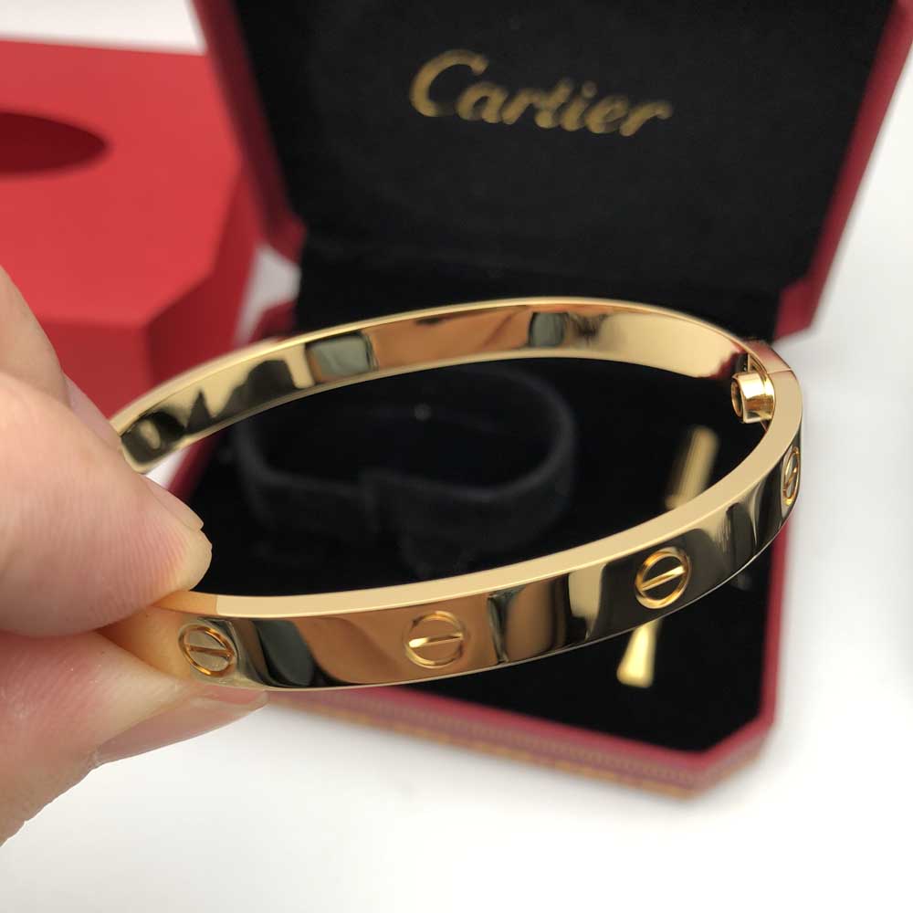 Cartier Love Bracelet Yellow Gold Color Size 16 17 18 19cm Peterclock