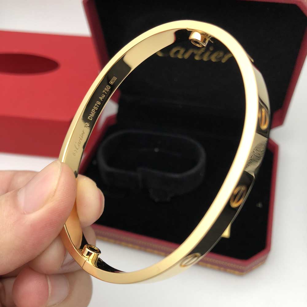 Cartier Love Bracelet Yellow Gold Color Size 16 17 18 19cm Peterclock