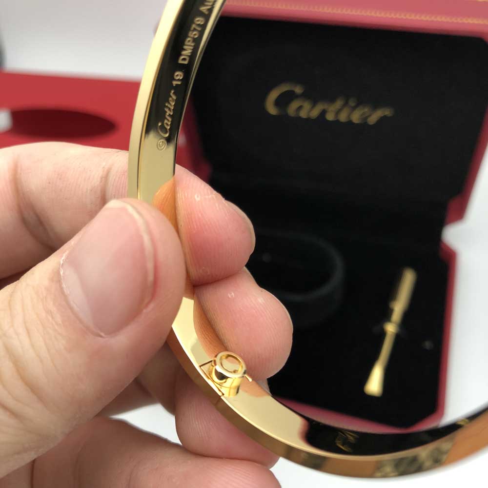 Cartier Love Bracelet Yellow Gold Color Size 16 17 18 19cm Peterclock