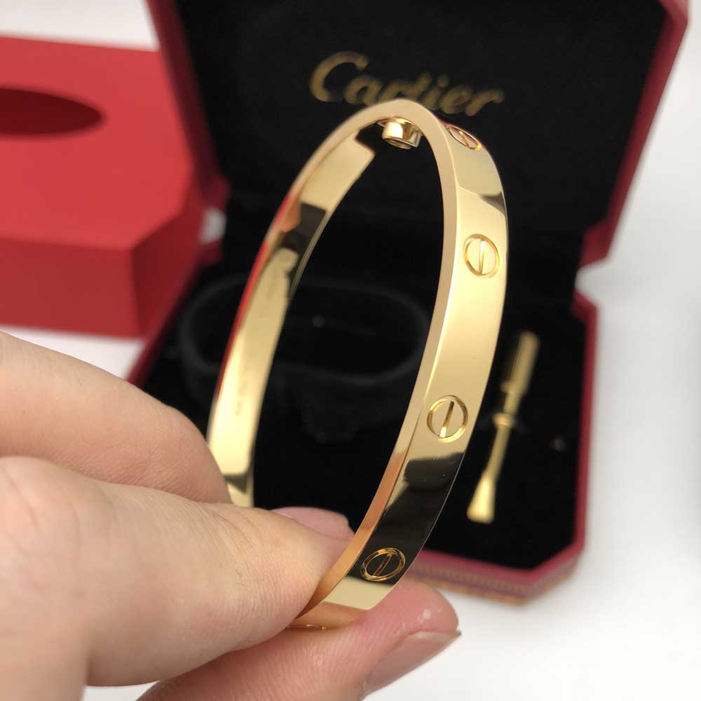 Cartier Love Bracelet Yellow Gold Color Size 16 17 18 19cm Peterclock