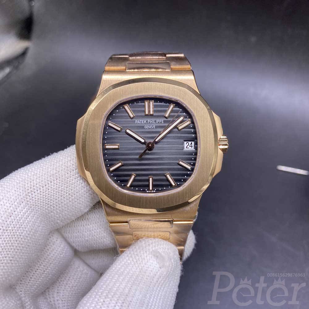 Patek Nautilus 5711 rose gold thin case 40mm gray dial Cal.324 automatic 1:1 grade best quality 一体机016