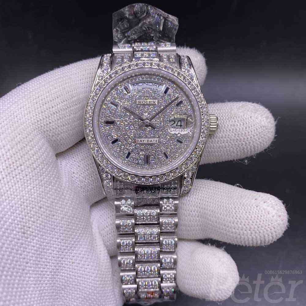 DayDate 36mm AAA diamonds silver case diamonds face president bracelet 2813 automatic women watch MH092