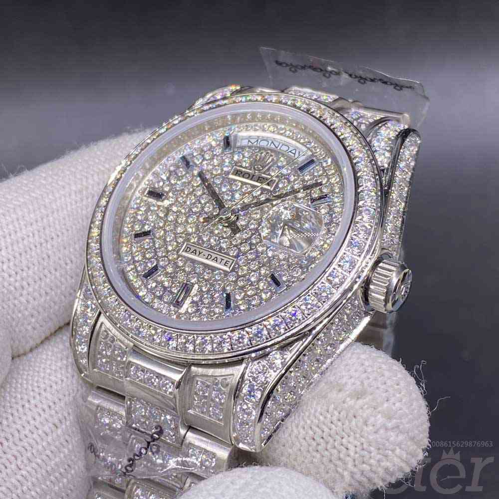 DayDate 36mm AAA diamonds silver case diamonds face president bracelet 2813 automatic women watch MH092