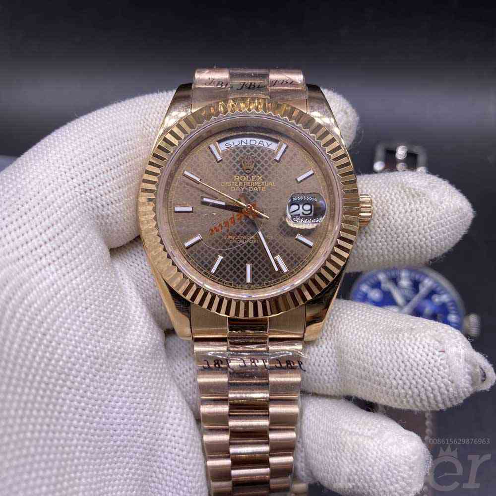 DayDate AAA rose gold case 40mm brown Diagonal Motif dial president bracelet automatic 2813 S026
