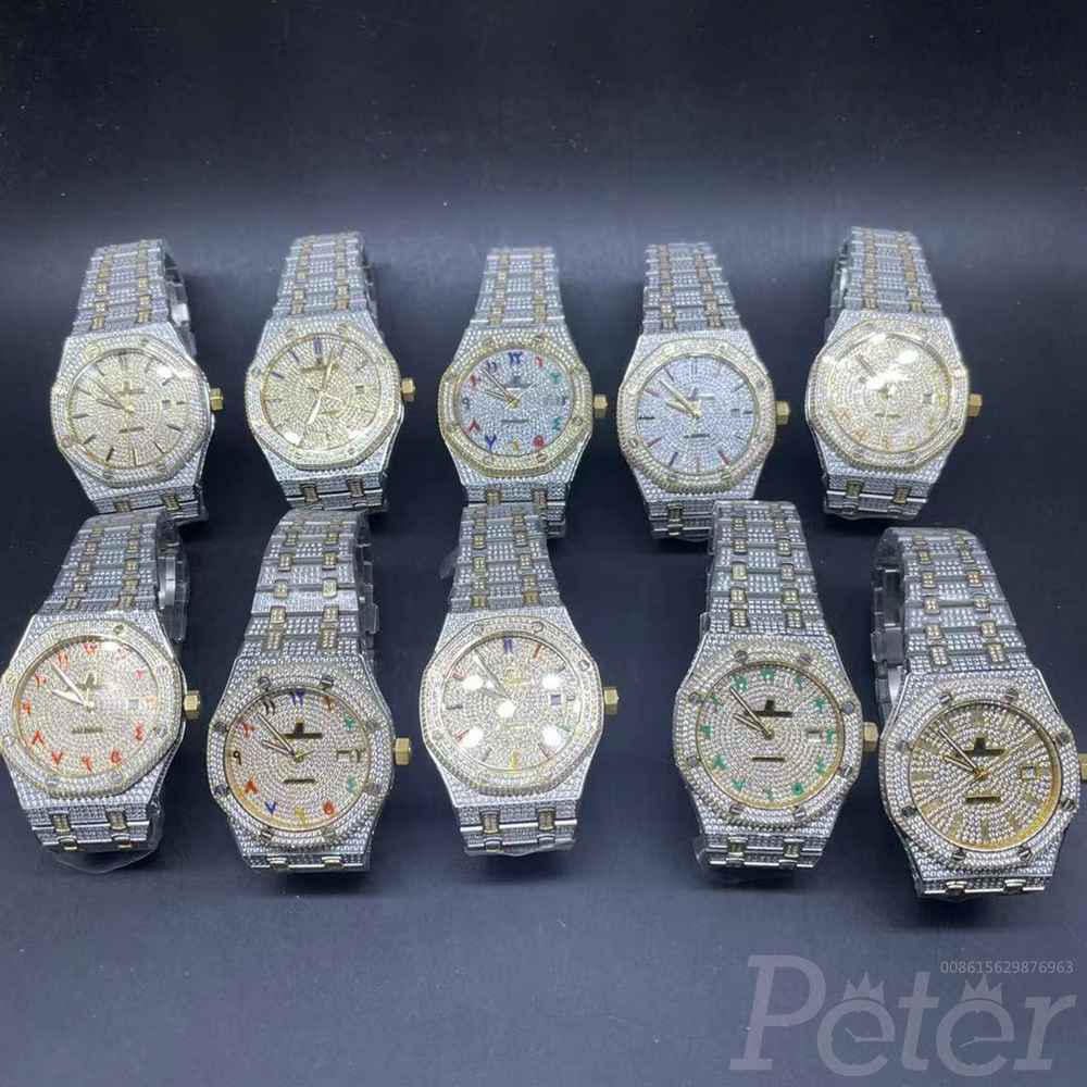 AP AAA diamonds two tone yellow gold case 42mm shiny zircon stones with different dials and numbers M140