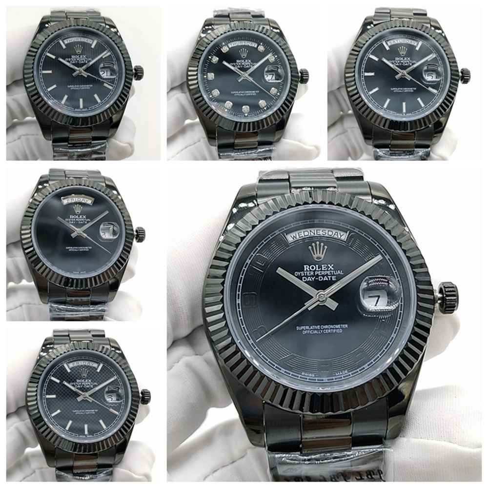 DayDate all black 41mm fluted bezel AAA automatic 2813 different dials men watches S030
