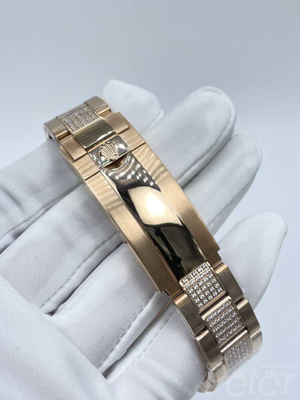 GMT rainbow diamonds bezel rose gold case 40mm diamonds oyster bracelet AAA automatic men watch S080