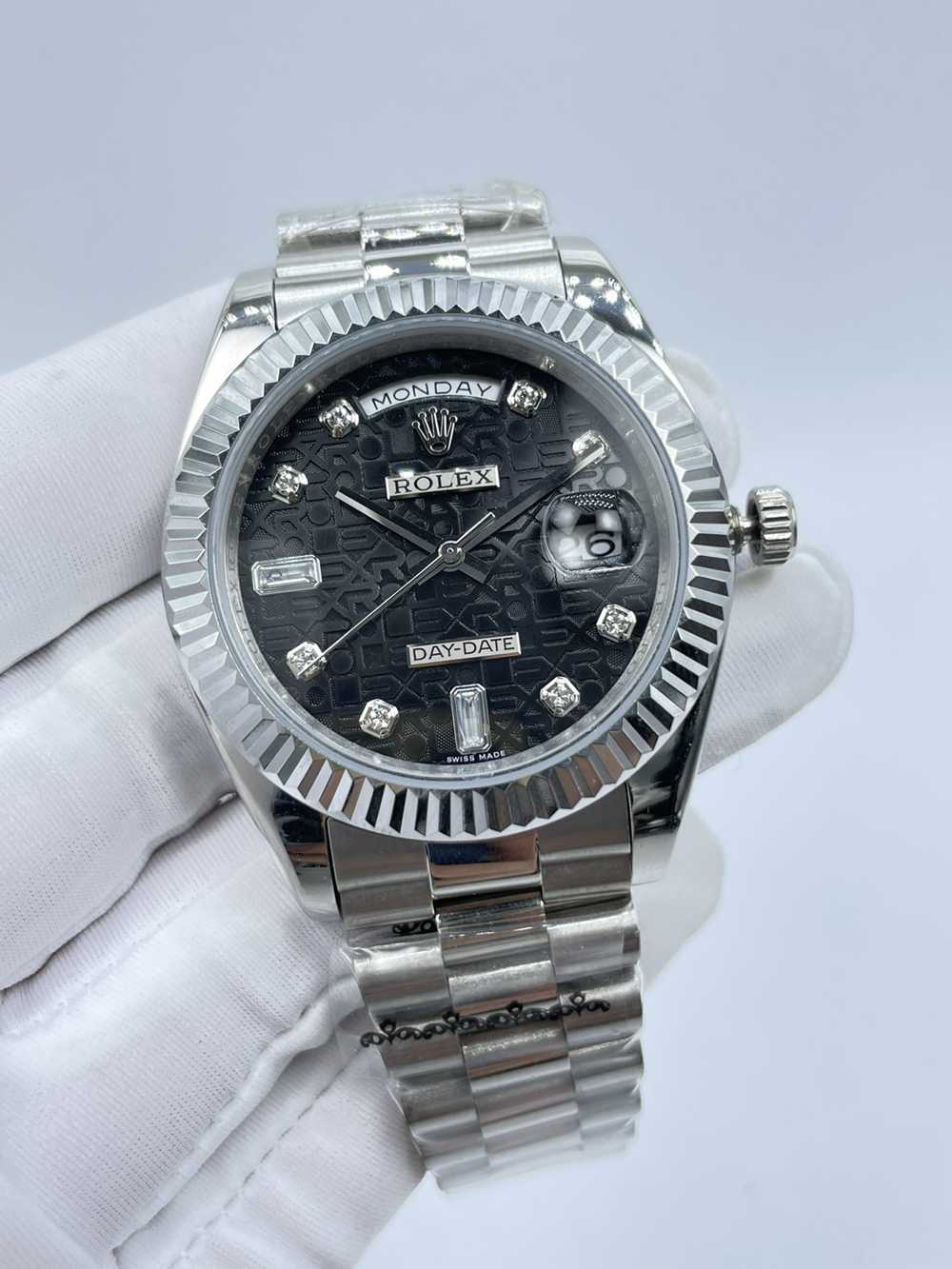 DayDate 41mm silver case computer white/black dial stone numbers president bracelet AAA automatic watches S028
