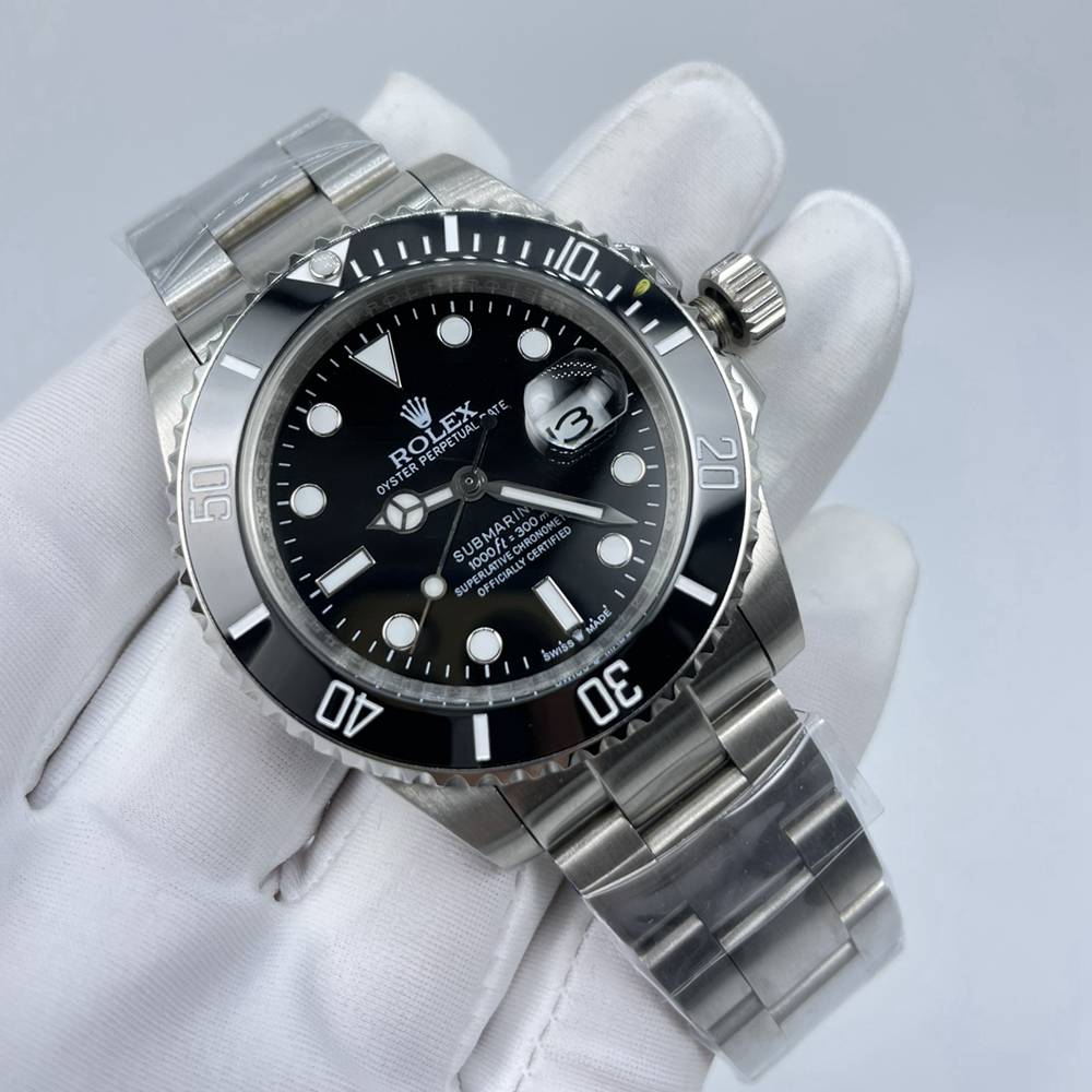 SUB 41mm classic Rolex model silver/black stainless steel AAA automatic 2813 movement men watch S028