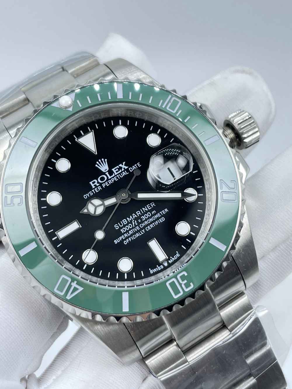 SUB 41mm green ceramic bezel black dial stainless steel AAA automatic men watch S028