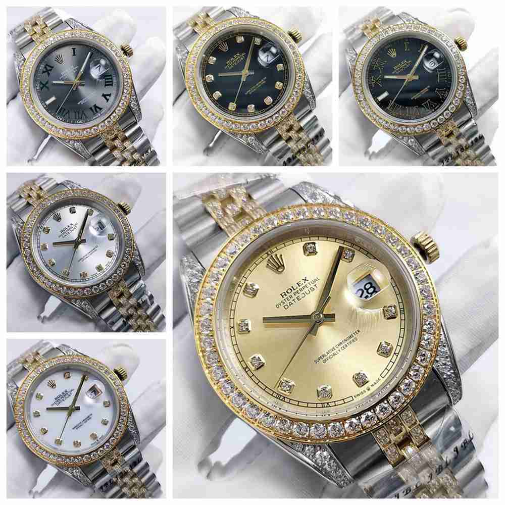 Datejust 41mm 2tone gold case diamonds bezel jubilee diamonds bracelets AAA automatic watches S045