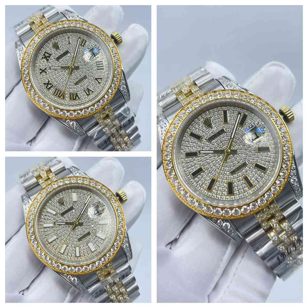 Datejust 41mm two tone gold case diamonds face jubilee bracelets AAA automatic men watches S050