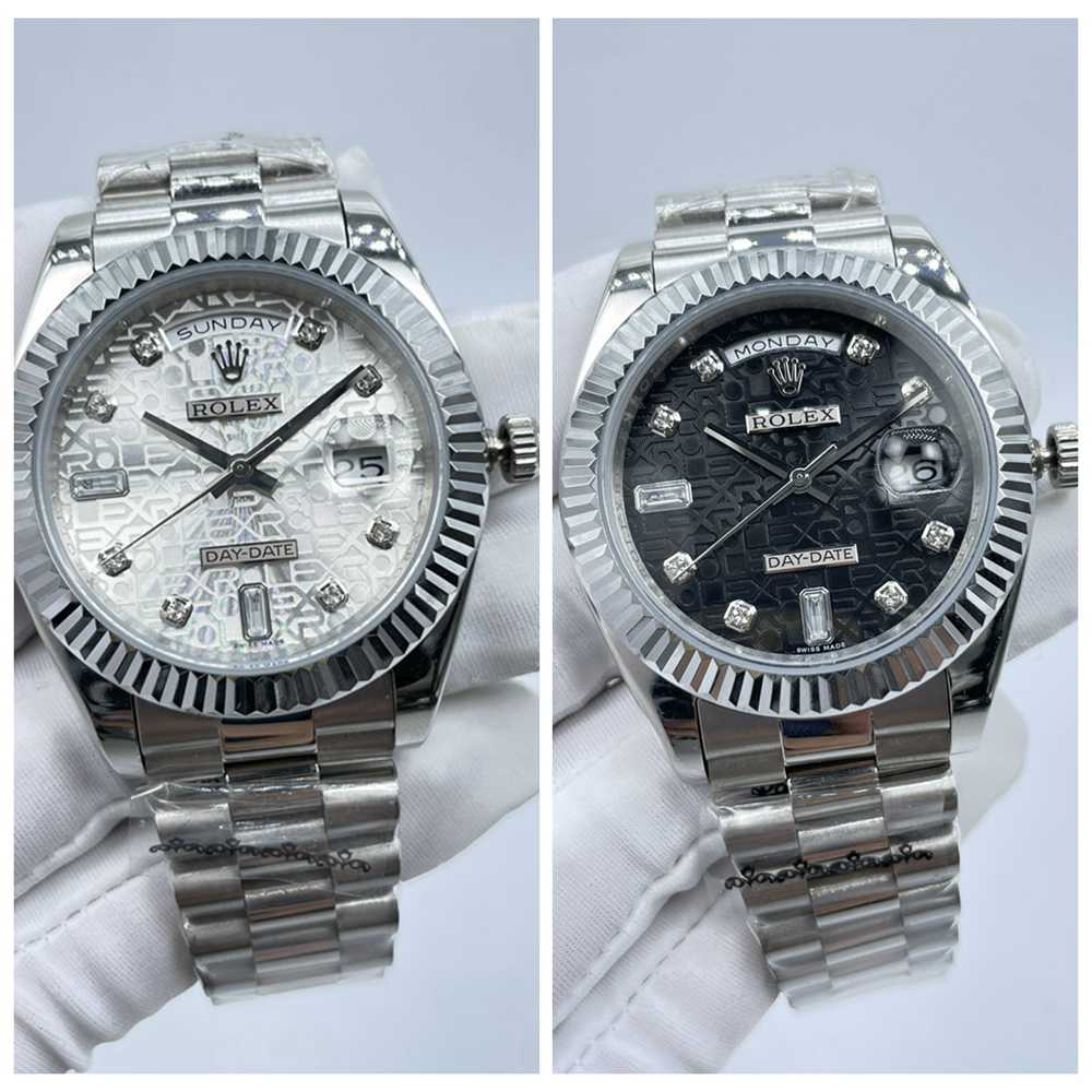 DayDate 41mm silver case computer white/black dial stone numbers president bracelet AAA automatic watches S028