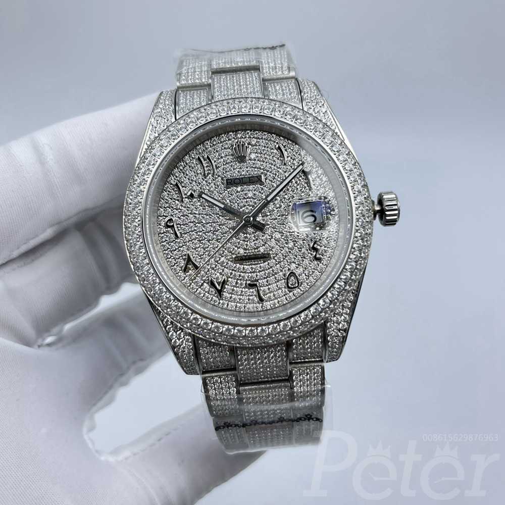 Datejust full iced out 41mm diamonds face Arabic numbers oyster bracelet AAA automatic 2813 movement S