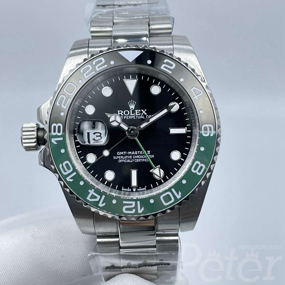GMT-Master II Sprite 2022 new model black/green bezel left crown AAA automatic fake 3186 S031