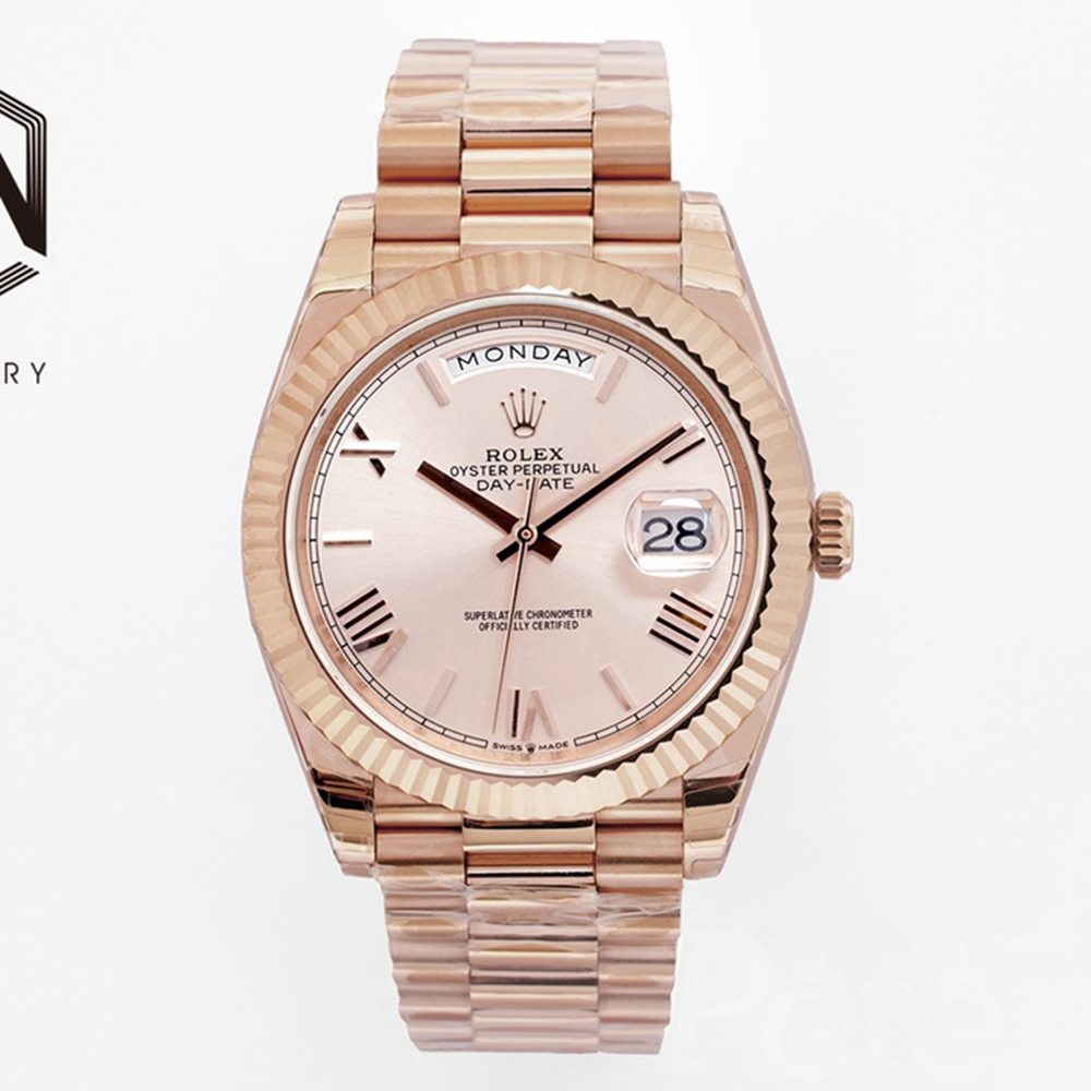 DayDate rose gold EW factory 2836 movement 40mm roman numbers high grade men automatic Swiss watch EW140