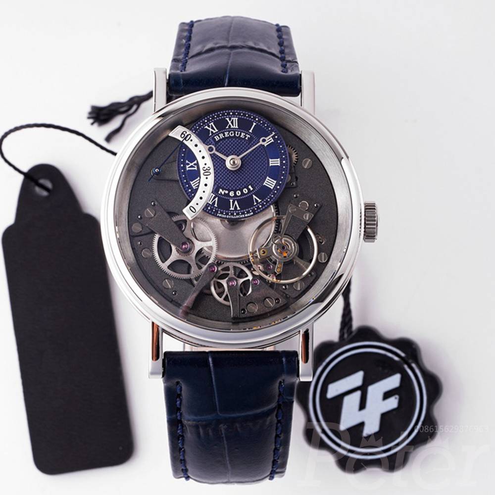 Breguet ZF factory tourbillon 7097BB/GY/9WU silver/blue 1:1 luxury top grade men automatic watch WT237