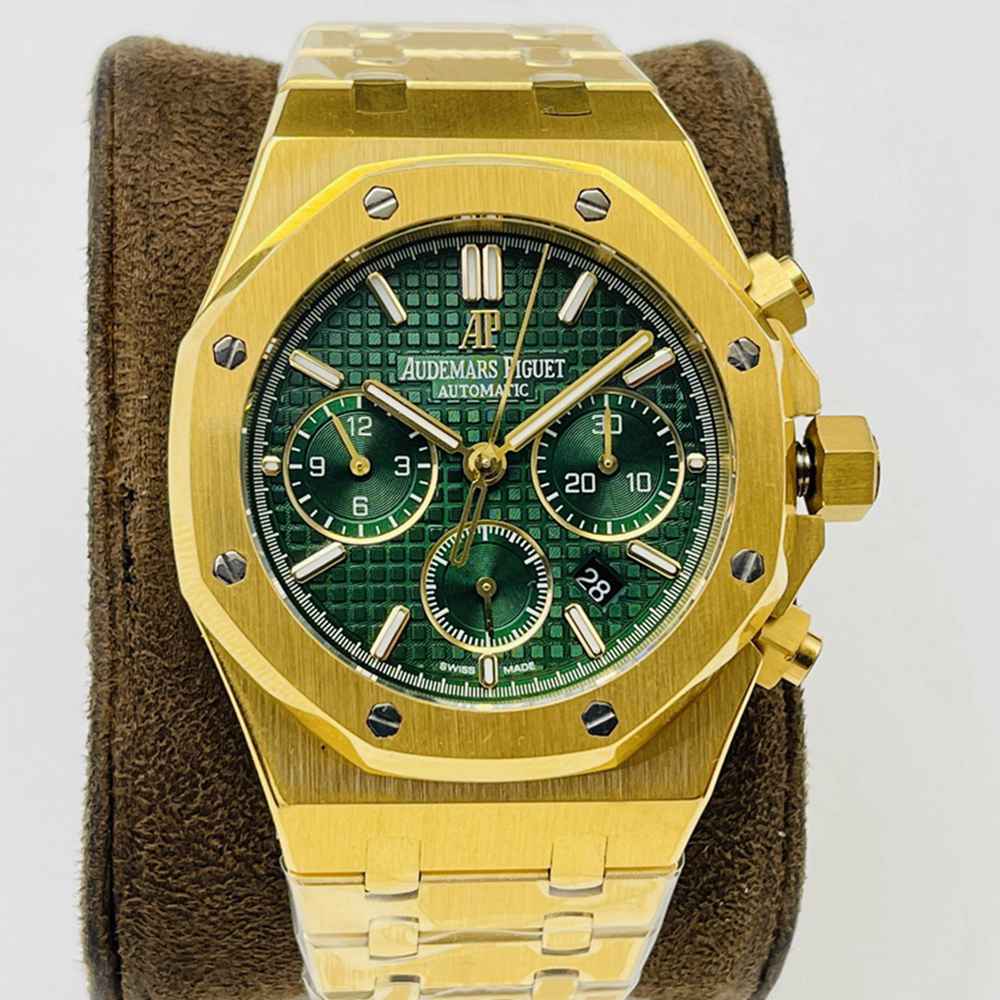 AP 26331OR gold case green dial chronograph 7750 automatic sapphire crystal high grade WT140