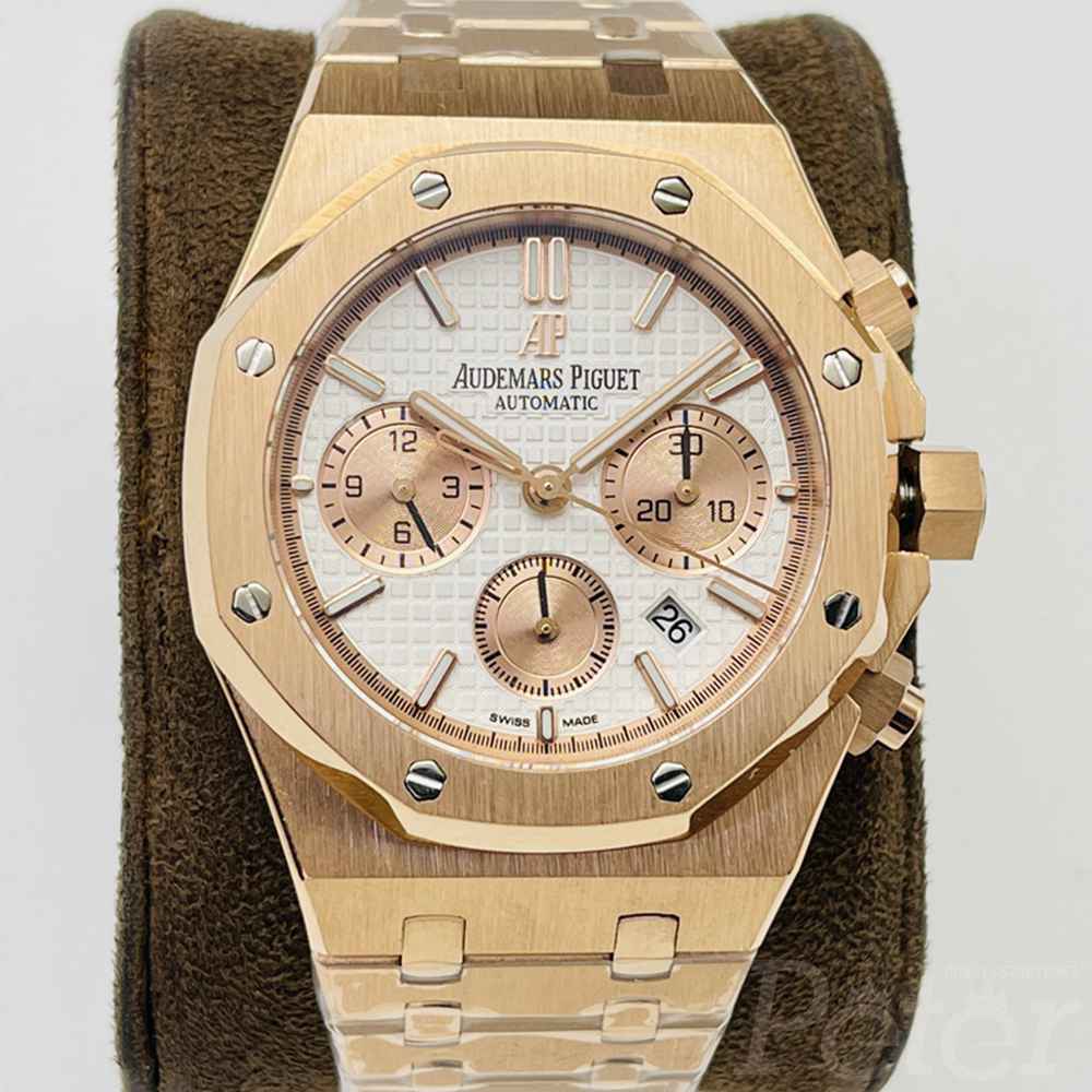 AP rose gold case white dial BF factory 7750 chronograph full functions automatic men watch WT140