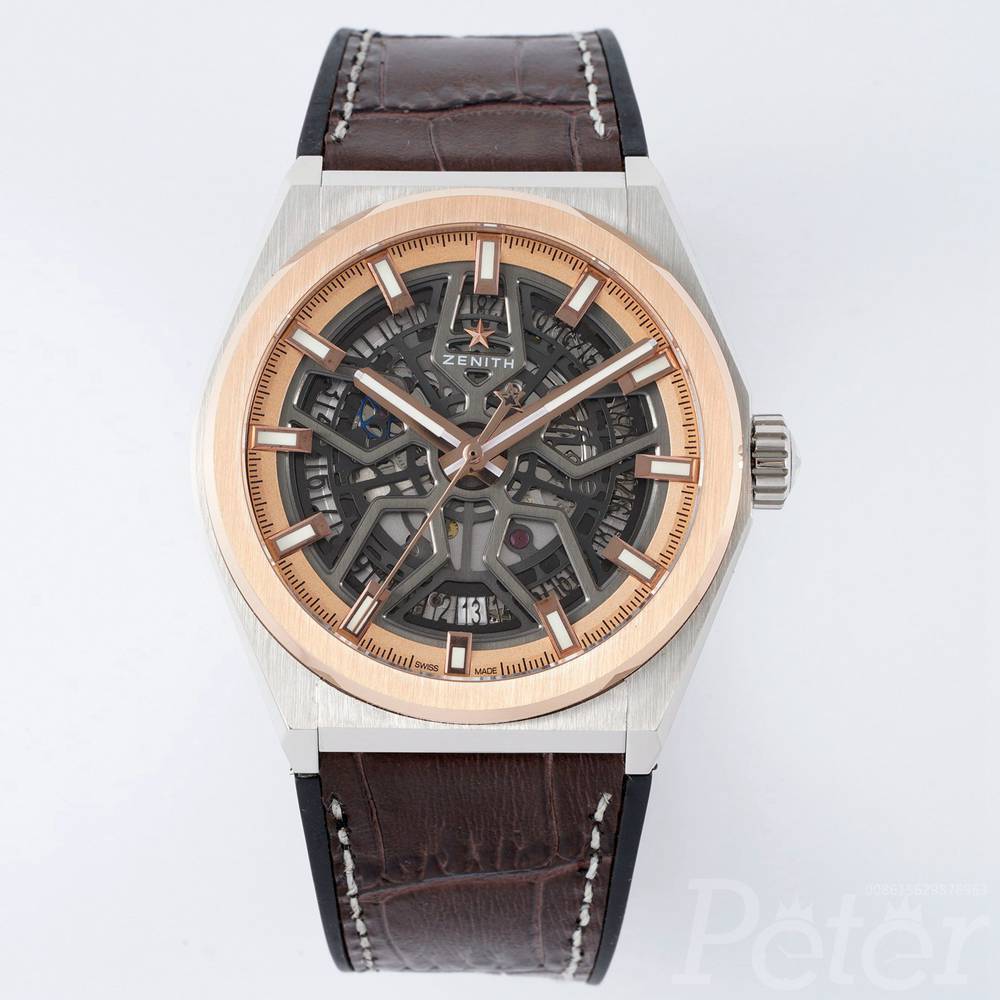 Zenith rose gold 2tone skeleton case 40mm automatic LF Cal.670sk movement men watch WT155