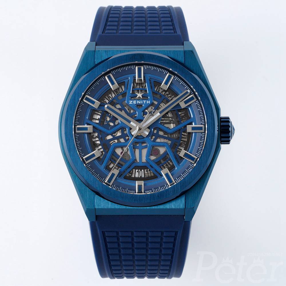 Zenith Defy blue case 40mm blue rubber strap LF factory Cal.670sk automatic Swiss grade men watch WT