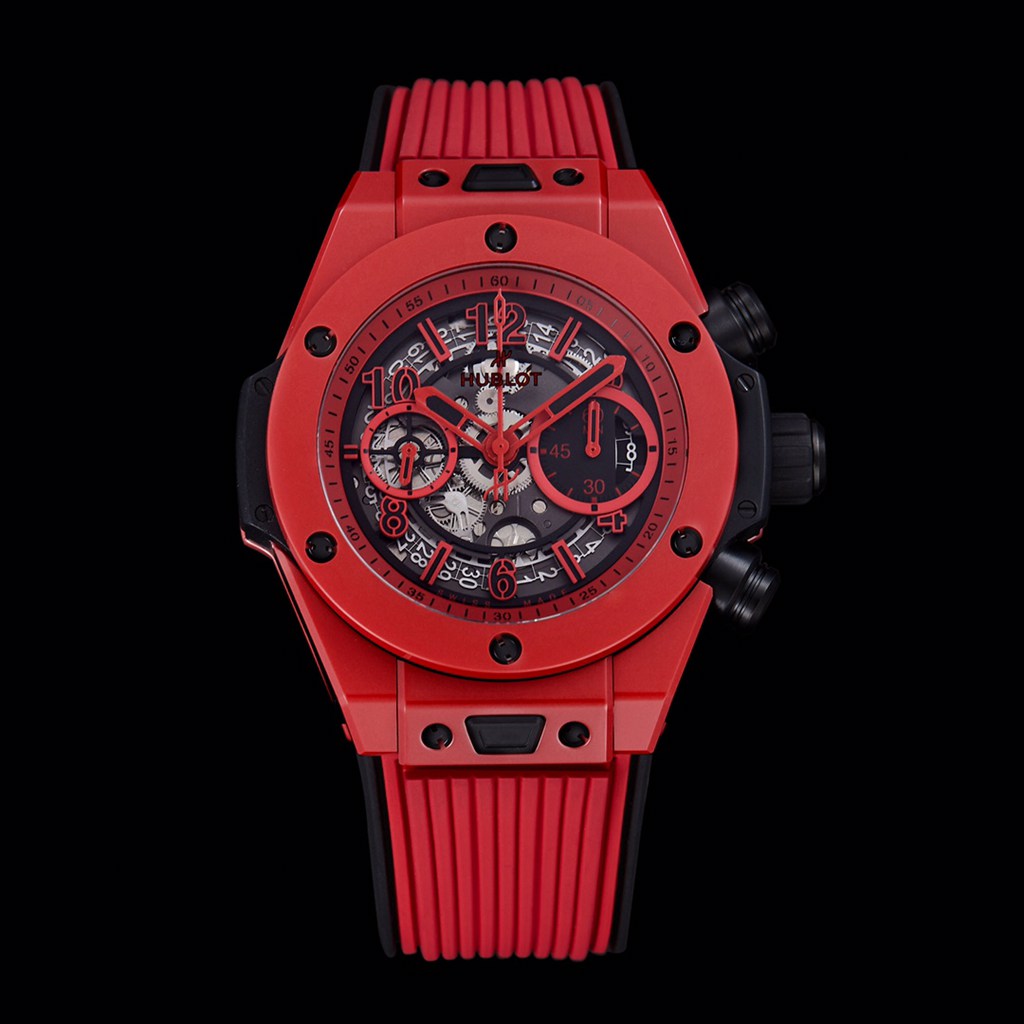 Hublot Big Bang Unico Ferrari red ceramic case 45mm BBF HUB1280 chronograph automatic WT34
