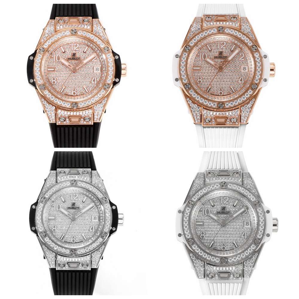 Hublot Big Bang full diamonds silver/rose gold 39mm MS factory HUB1710 automatic Unisex watches XD160