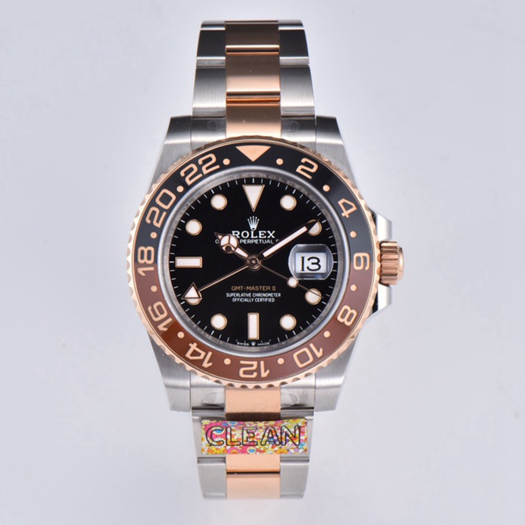 GMT-Master II Root Beer 2tone rose gold Clean factory 1:1 top grade WTx