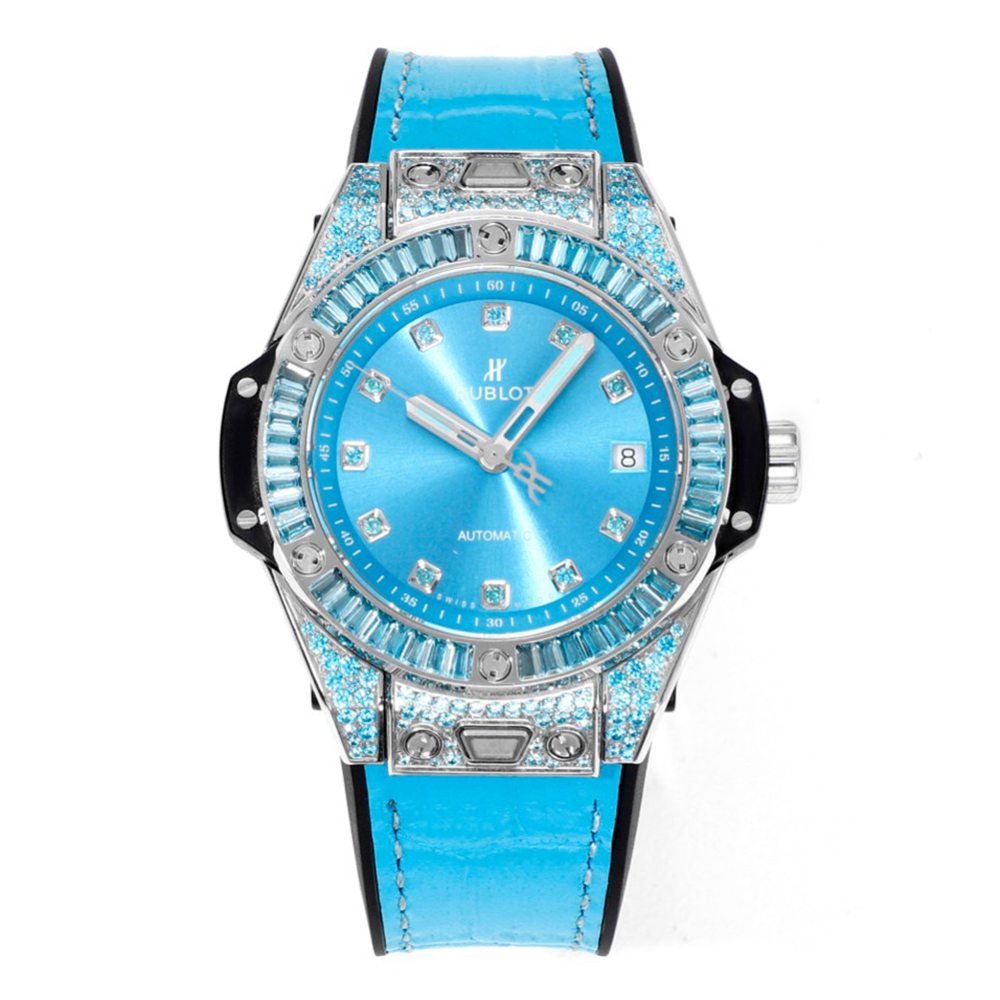 Hublot Big Bang Unisex 39mm diamonds blue color HUB1710 automatic MS factory high grade XD150