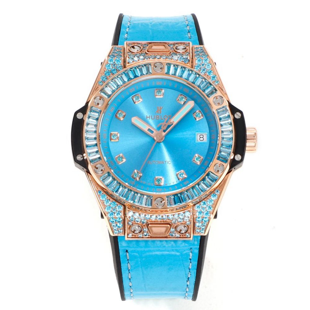 Hublot BigBang blue diamonds rose gold case 39mm Unisex high grade MS factory HUB1710 automatic XD150