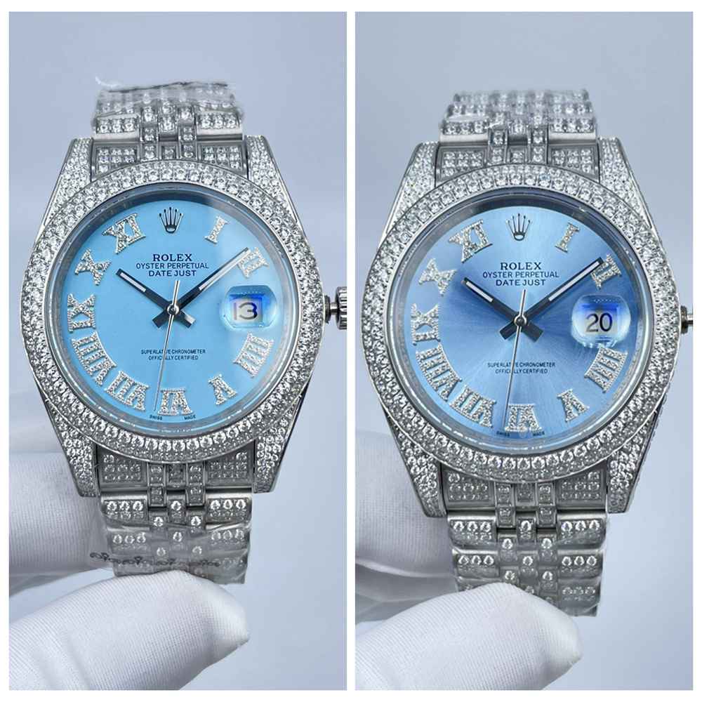 Datejust Tiffany/blue dials diamonds case 41mm jubilee band AAA automatic men Rolex watches Sx